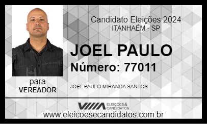 Candidato JOEL PAULO 2024 - ITANHAÉM - Eleições