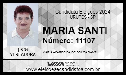 Candidato MARIA SANTI 2024 - URUPÊS - Eleições