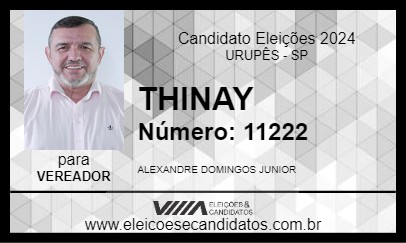 Candidato TINAI 2024 - URUPÊS - Eleições