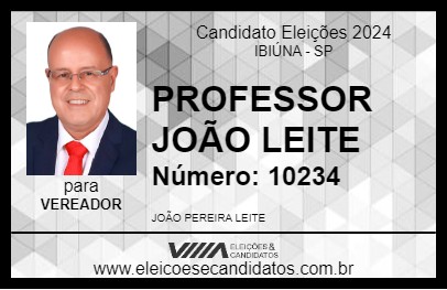 Candidato PROFESSOR JOÃO LEITE 2024 - IBIÚNA - Eleições