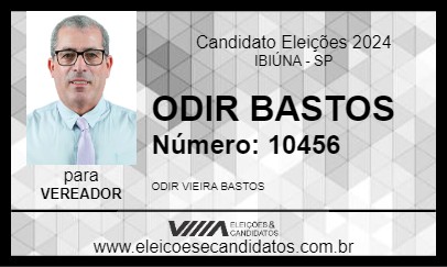 Candidato ODIR BASTOS 2024 - IBIÚNA - Eleições