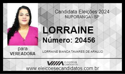 Candidato LORRAINE 2024 - NUPORANGA - Eleições