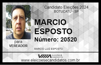 Candidato MARCIO ESPOSTO 2024 - BOTUCATU - Eleições