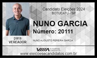 Candidato NUNO GARCIA 2024 - BOTUCATU - Eleições