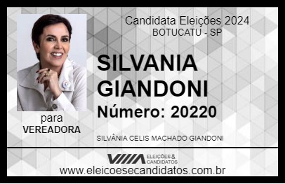 Candidato SILVANIA GIANDONI 2024 - BOTUCATU - Eleições