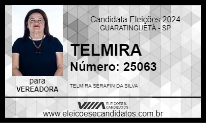 Candidato TELMIRA 2024 - GUARATINGUETÁ - Eleições