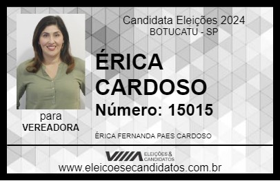 Candidato ÉRICA CARDOSO 2024 - BOTUCATU - Eleições