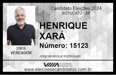 Candidato HENRIQUE XARÁ 2024 - BOTUCATU - Eleições