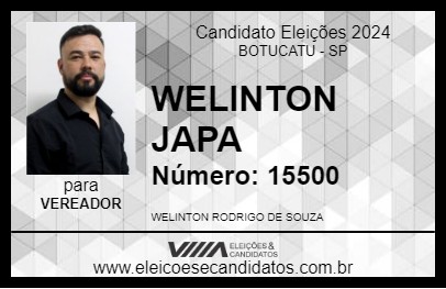 Candidato WELINTON JAPA 2024 - BOTUCATU - Eleições