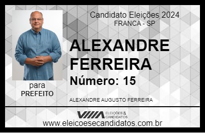 Candidato ALEXANDRE FERREIRA 2024 - FRANCA - Eleições