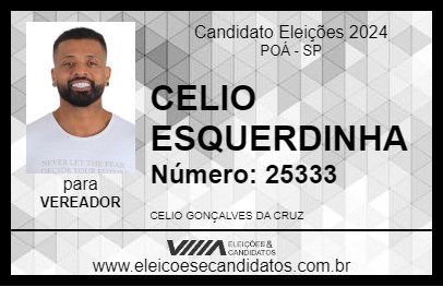 Candidato CELIO ESQUERDINHA 2024 - POÁ - Eleições