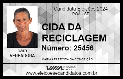 Candidato CIDA DA RECICLAGEM 2024 - POÁ - Eleições