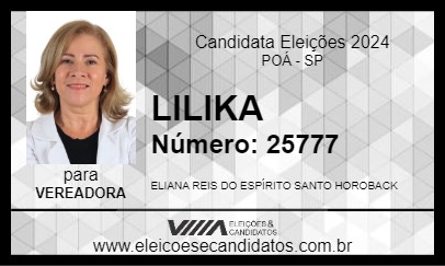 Candidato LILIKA 2024 - POÁ - Eleições