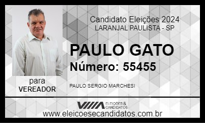 Candidato PAULO GATO 2024 - LARANJAL PAULISTA - Eleições