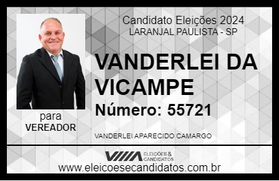 Candidato VANDERLEI DA VICAMPE 2024 - LARANJAL PAULISTA - Eleições