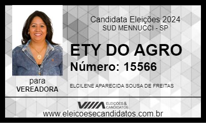 Candidato ETY DO AGRO 2024 - SUD MENNUCCI - Eleições