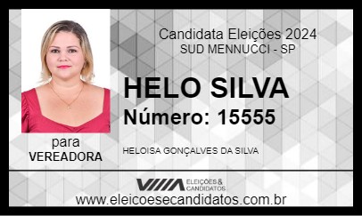 Candidato HELO SILVA 2024 - SUD MENNUCCI - Eleições