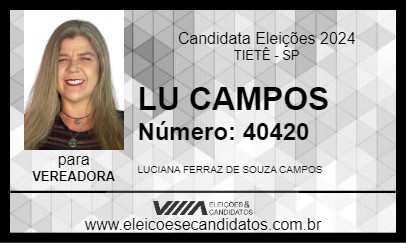 Candidato LU CAMPOS 2024 - TIETÊ - Eleições