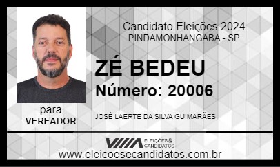 Candidato ZÉ BEDEU 2024 - PINDAMONHANGABA - Eleições