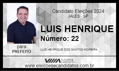 Candidato LUIS HENRIQUE 2024 - JALES - Eleições