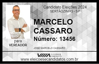 Candidato MARCELO CASSARO 2024 - SERTÃOZINHO - Eleições