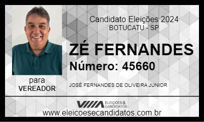 Candidato ZÉ FERNANDES 2024 - BOTUCATU - Eleições