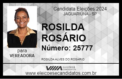 Candidato ROSILDA ROSÁRIO 2024 - JAGUARIÚNA - Eleições