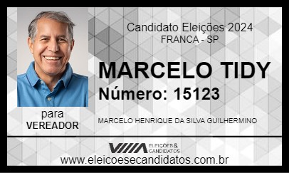 Candidato MARCELO TIDY 2024 - FRANCA - Eleições