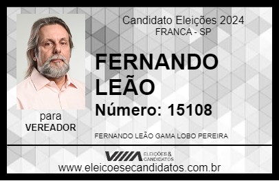 Candidato FERNANDO LEÃO 2024 - FRANCA - Eleições