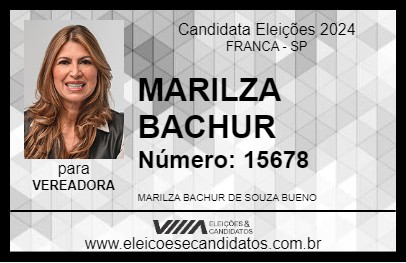 Candidato MARILZA BACHUR 2024 - FRANCA - Eleições