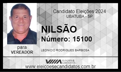 Candidato NILSÃO 2024 - UBATUBA - Eleições