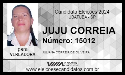 Candidato JUJU CORREIA 2024 - UBATUBA - Eleições