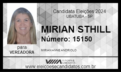 Candidato MIRIAN STHILL 2024 - UBATUBA - Eleições