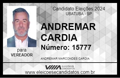 Candidato ANDREMAR CARDIA 2024 - UBATUBA - Eleições