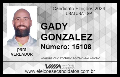 Candidato GADY GONZALEZ 2024 - UBATUBA - Eleições