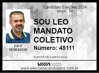 Candidato SOU LEO MANDATO COLETIVO 2024 - MAUÁ - Eleições