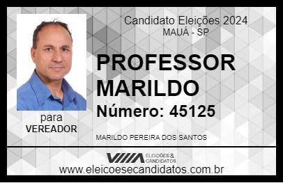 Candidato PROFESSOR MARILDO 2024 - MAUÁ - Eleições