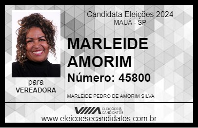 Candidato MARLEIDE AMORIM 2024 - MAUÁ - Eleições