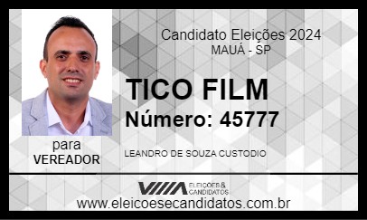 Candidato TICO FILM 2024 - MAUÁ - Eleições