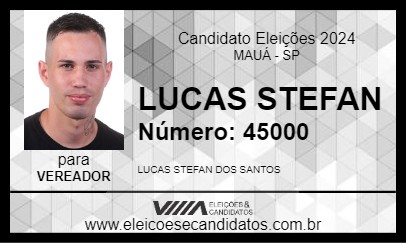 Candidato LUCAS STEFAN 2024 - MAUÁ - Eleições