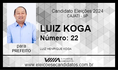 Candidato LUIZ KOGA 2024 - CAJATI - Eleições