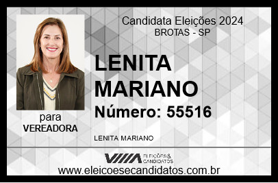 Candidato LENITA MARIANO 2024 - BROTAS - Eleições