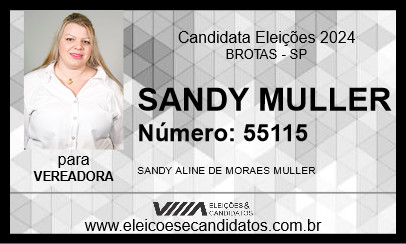 Candidato SANDY MULLER 2024 - BROTAS - Eleições