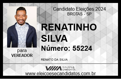 Candidato RENATINHO SILVA 2024 - BROTAS - Eleições