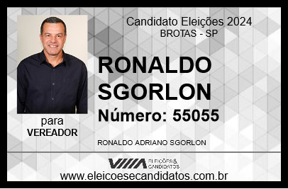 Candidato RONALDO SGORLON 2024 - BROTAS - Eleições