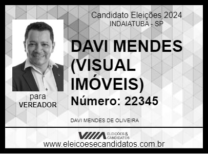 Candidato DAVI MENDES (VISUAL IMÓVEIS) 2024 - INDAIATUBA - Eleições