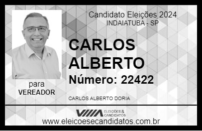 Candidato CARLOS ALBERTO 2024 - INDAIATUBA - Eleições