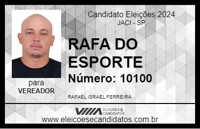 Candidato RAFA DO ESPORTE 2024 - JACI - Eleições