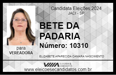 Candidato BETE DA PADARIA 2024 - JACI - Eleições