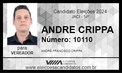 Candidato ANDRE CRIPPA 2024 - JACI - Eleições